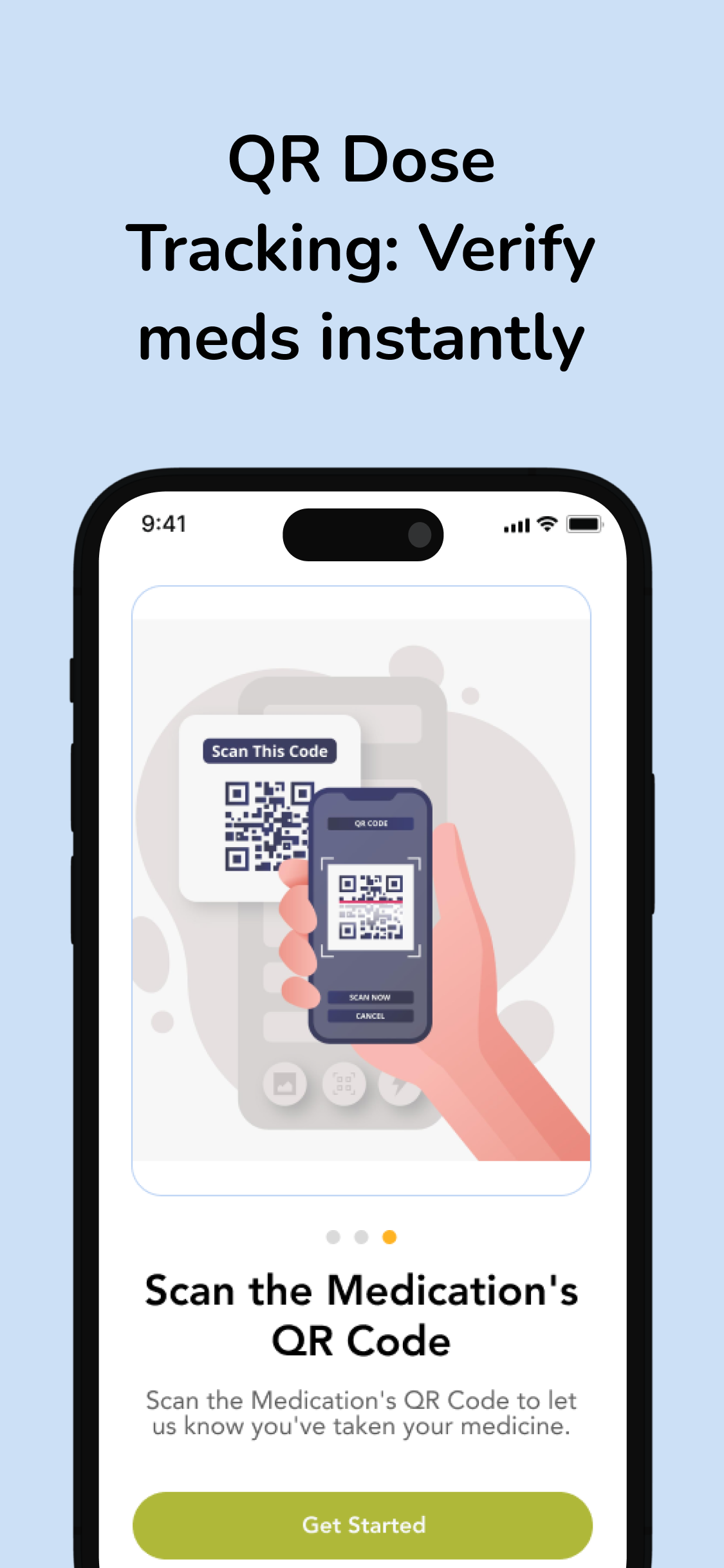 AcceleRx medication tracking app interface - view 2