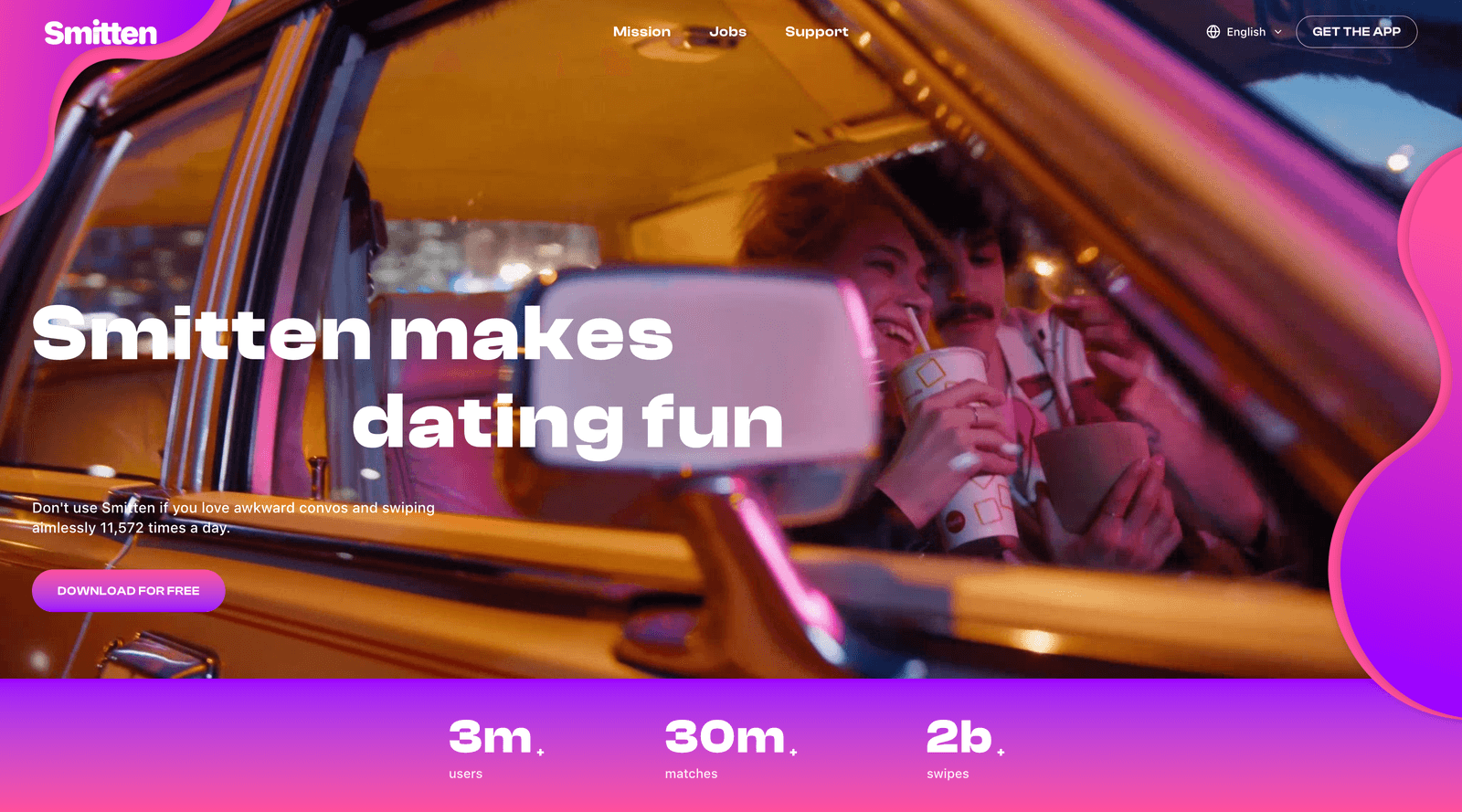 Smitten website interface